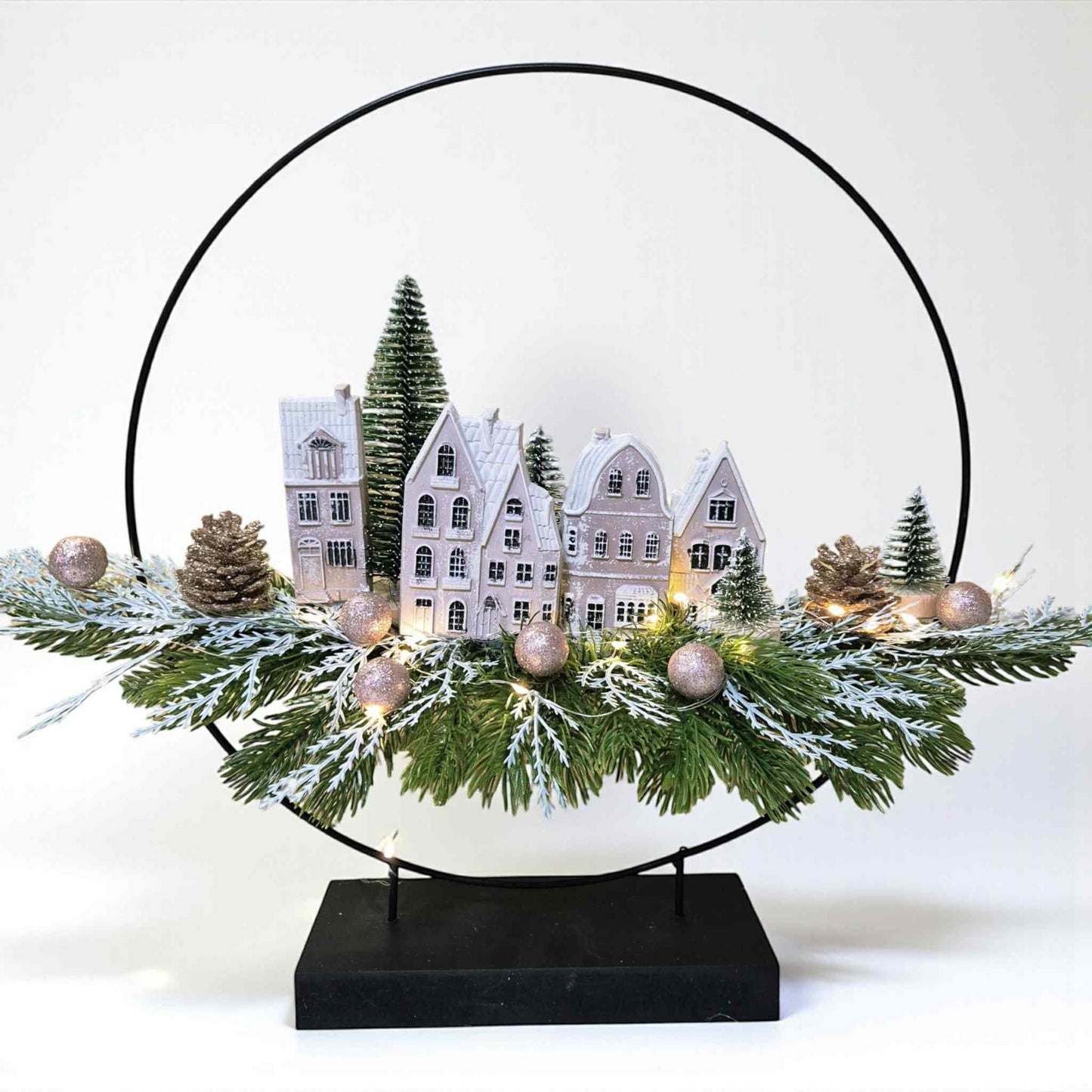 Decorațiune de masă de Crăciun cu lumini