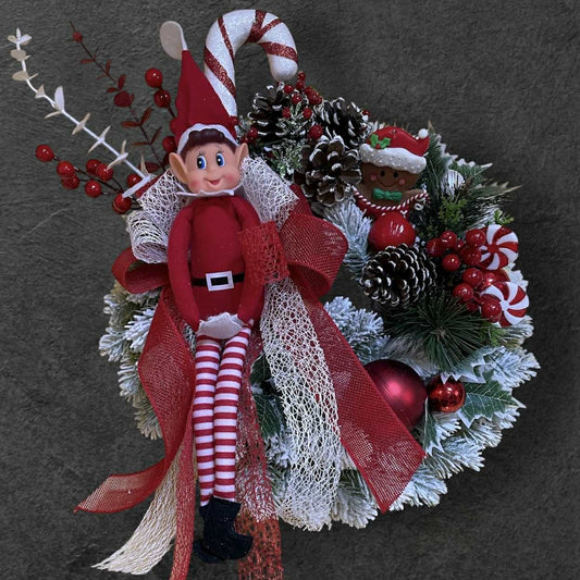 Coroniță de Crăciun cu elf