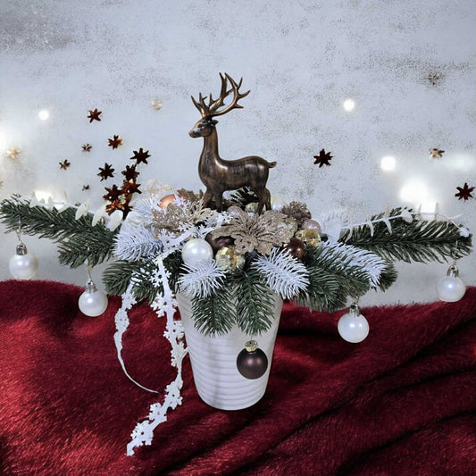 Decorațiune de Crăciun cu ren bronz