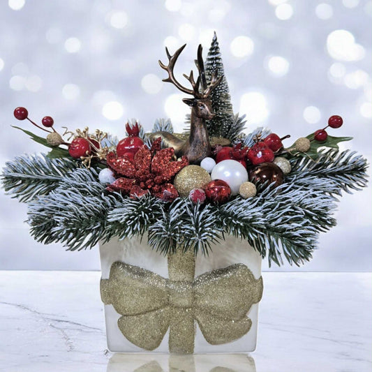 Decorațiune de Crăciun cu ren bronz