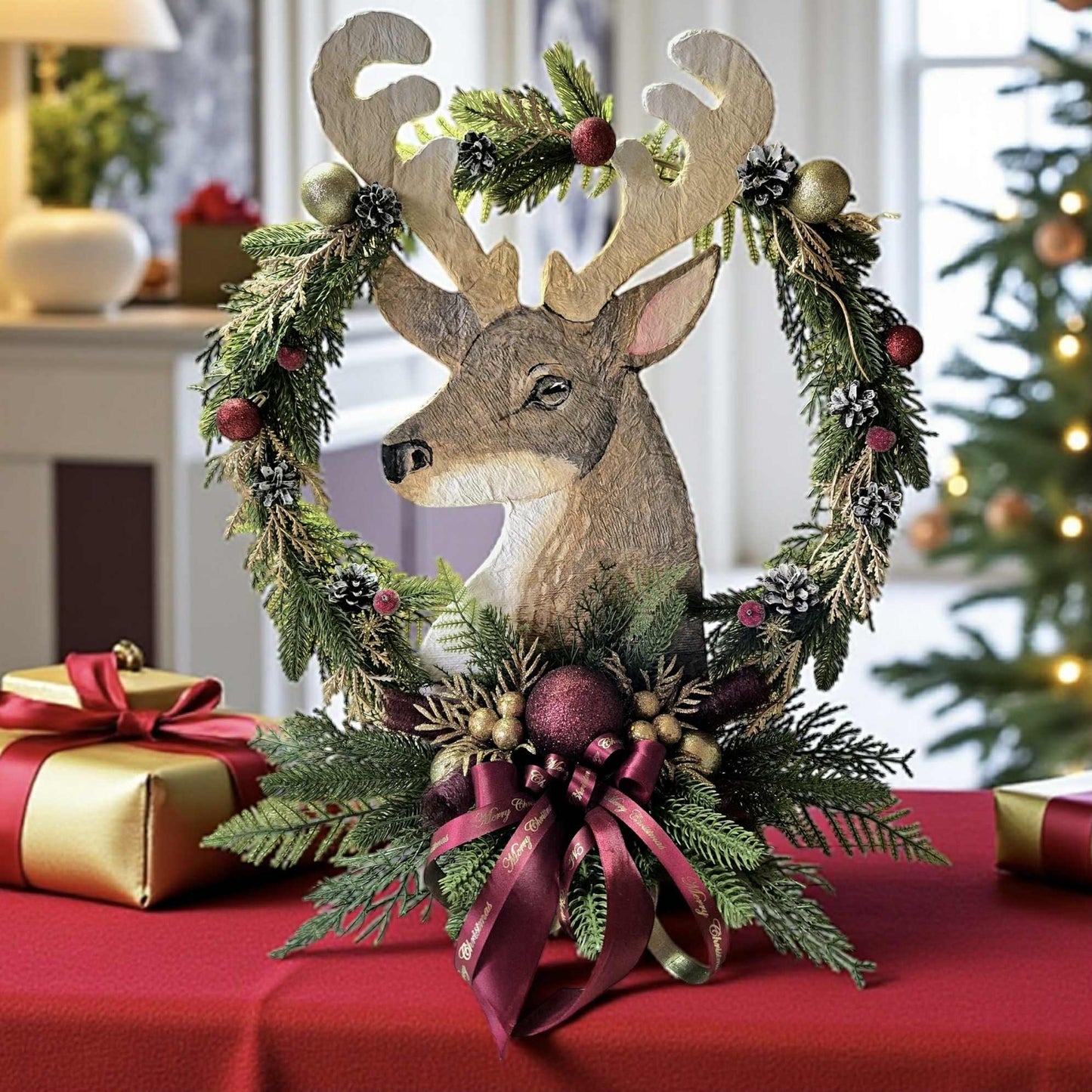 Decorațiune de masă de Crăciun cu ren