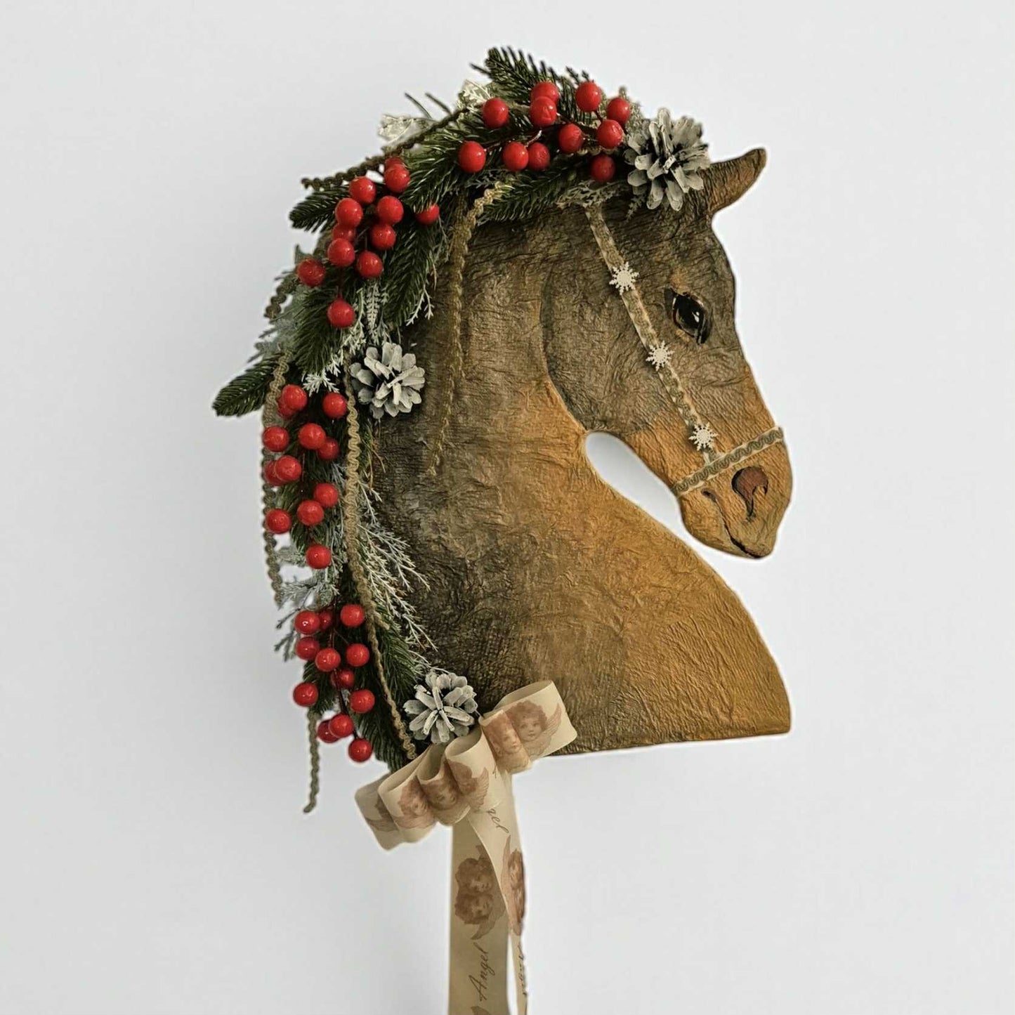 Coroniță de Crăciun cu cal